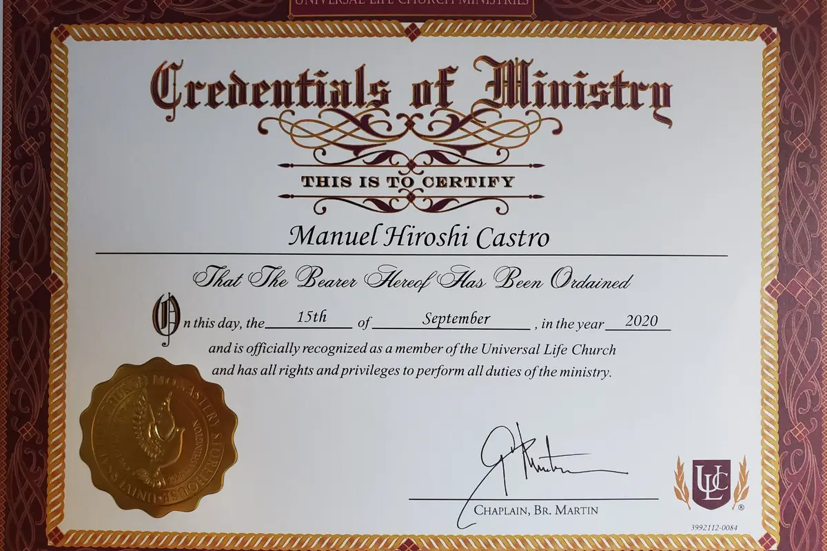 Traveling Wedding Officiant by Manny Castro - cover photo