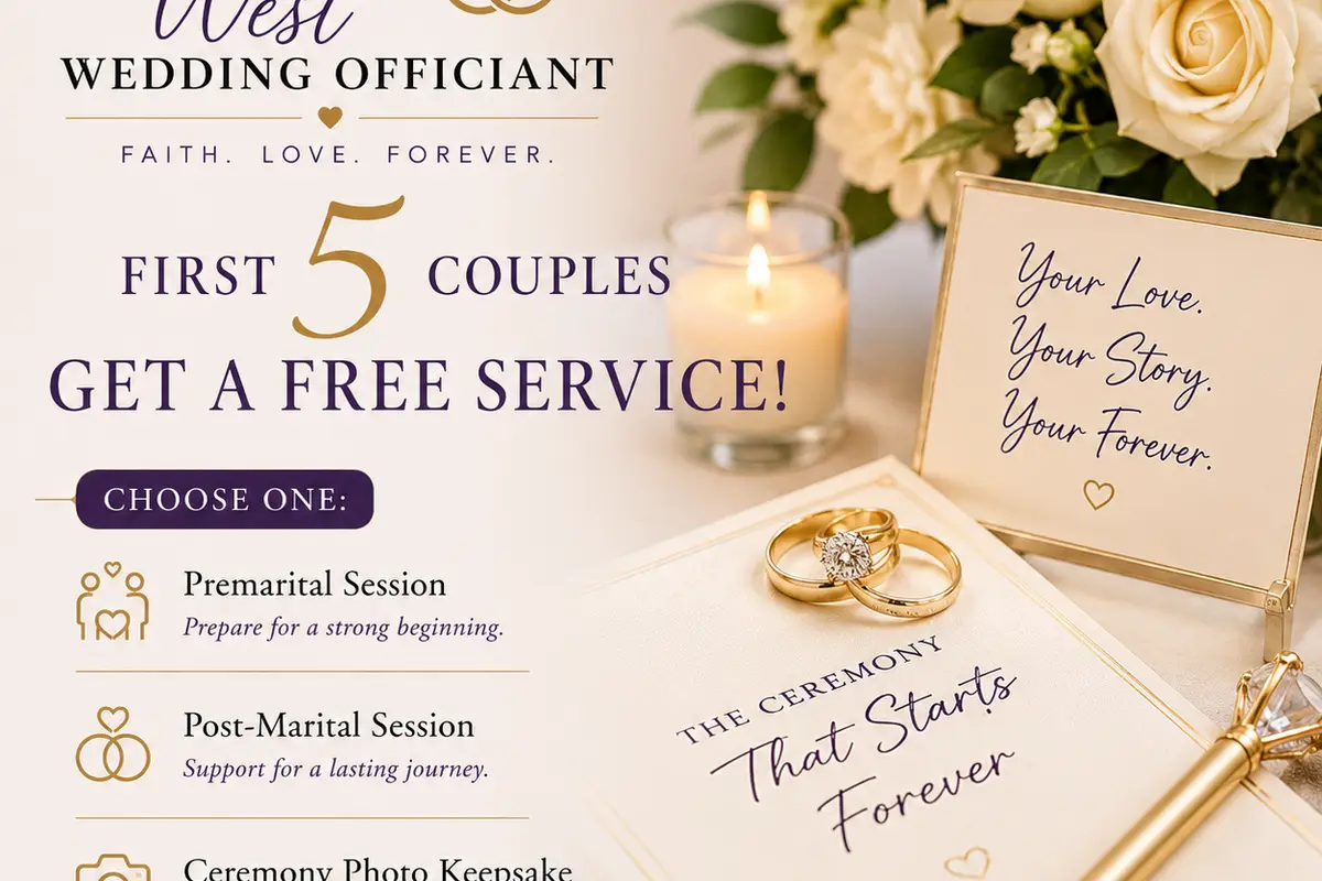 West Wedding Officiant - cover photo